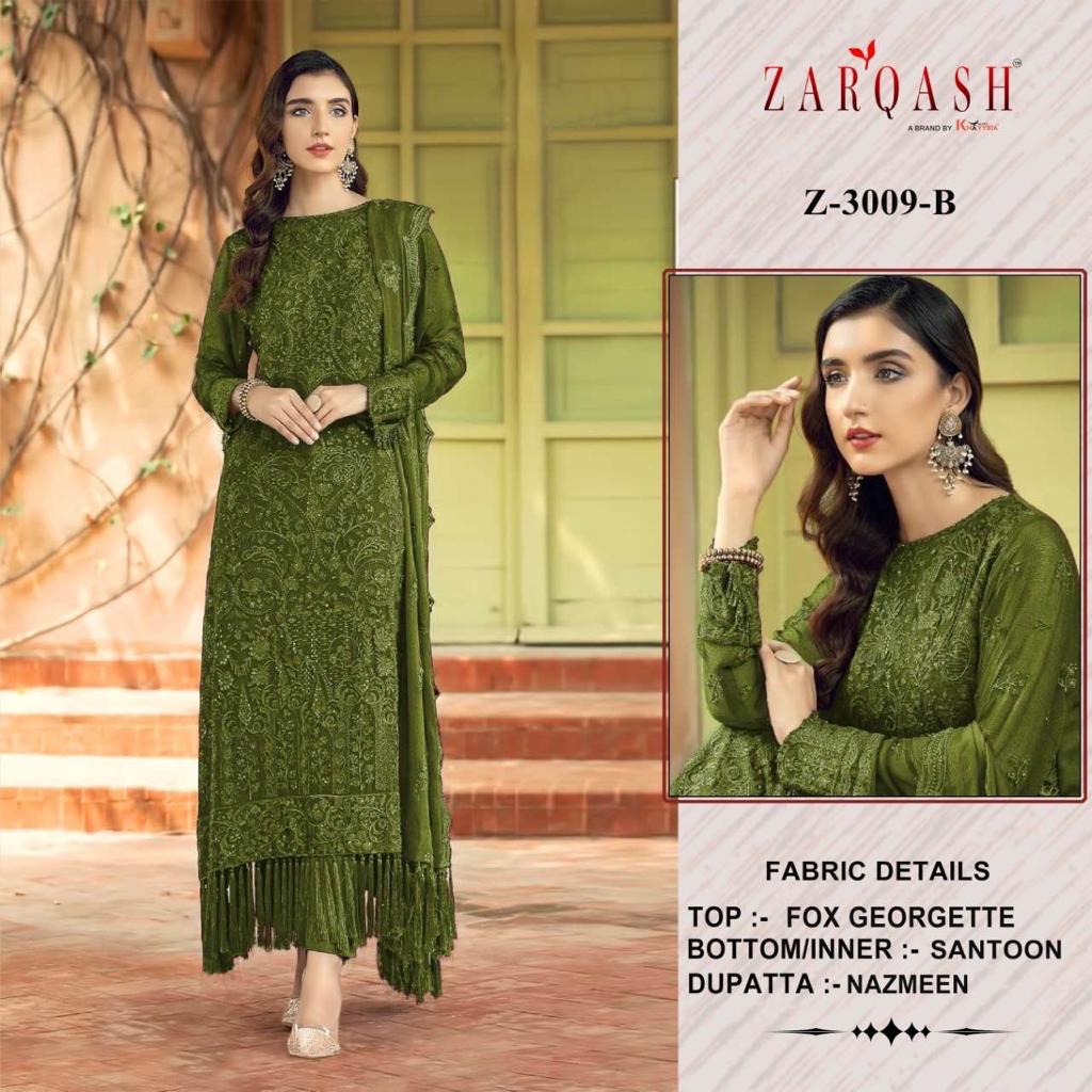 Z 3009 By Zarqash Pakistani Salwar Suit Catalog